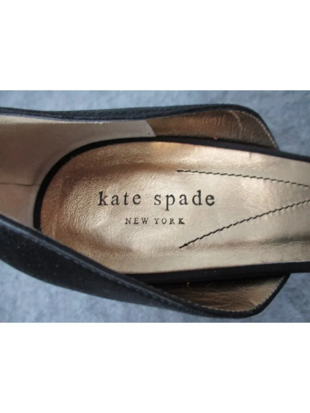 Kate Spade New York Womens Heels Size 10B Black Satin Chrisette Peep Toe